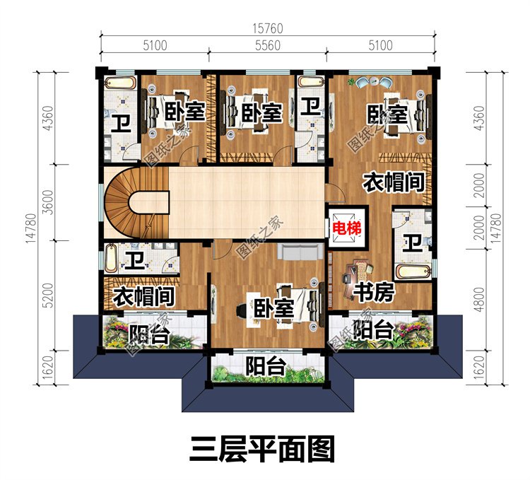 獨棟三層別墅設計圖4