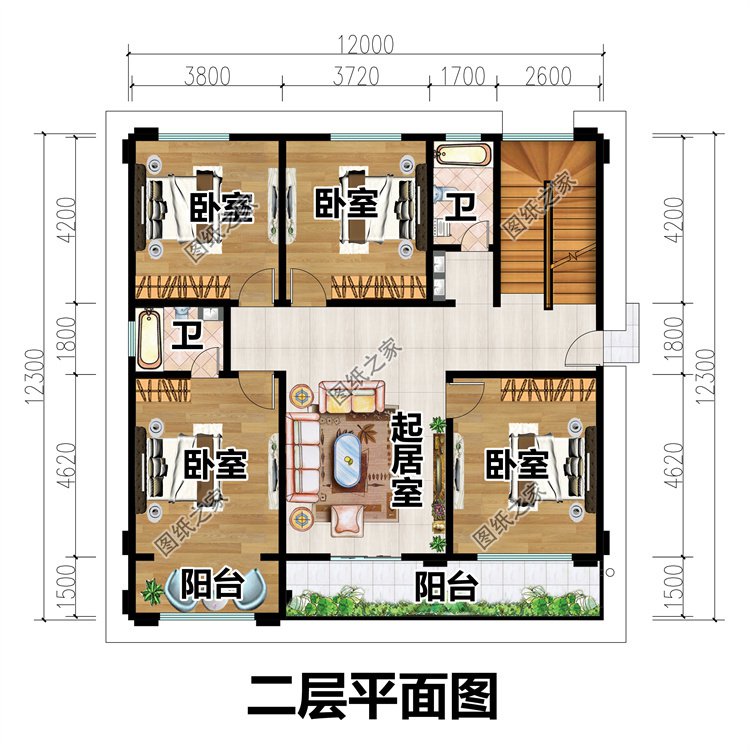 現(xiàn)代風三層設計圖3