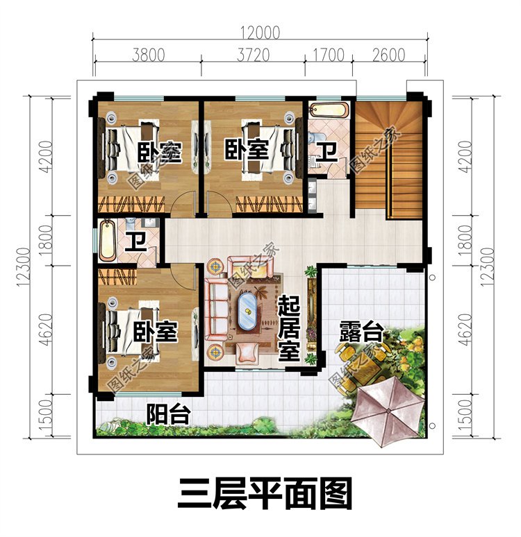 現(xiàn)代風三層設計圖4