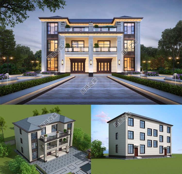 雙拼別墅三層設(shè)計圖1