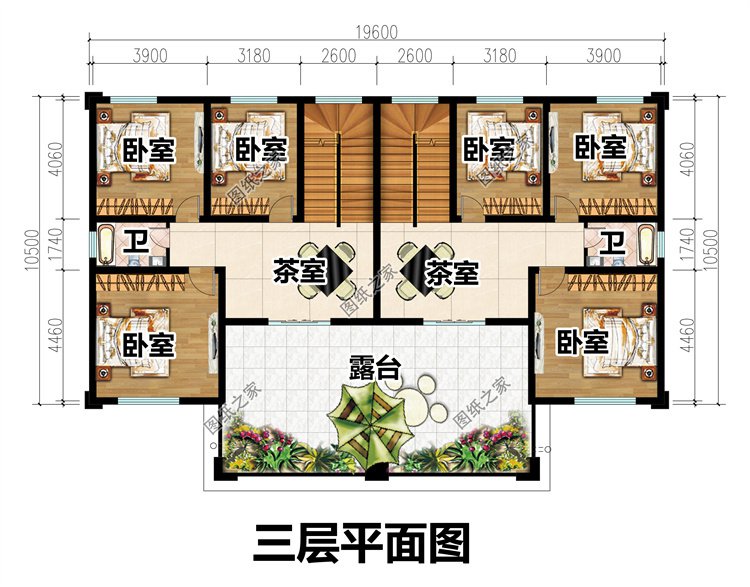 雙拼別墅三層設(shè)計圖4