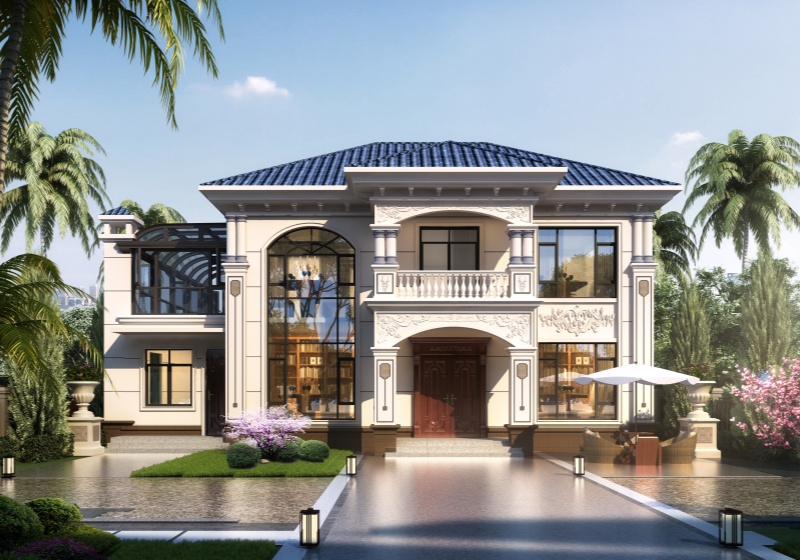 16米乘12米農(nóng)村二層別墅設(shè)計(jì)圖，布局舒適寬敞、客廳挑空