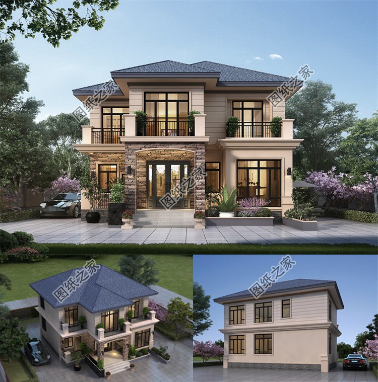 經(jīng)典美式二層小別墅1