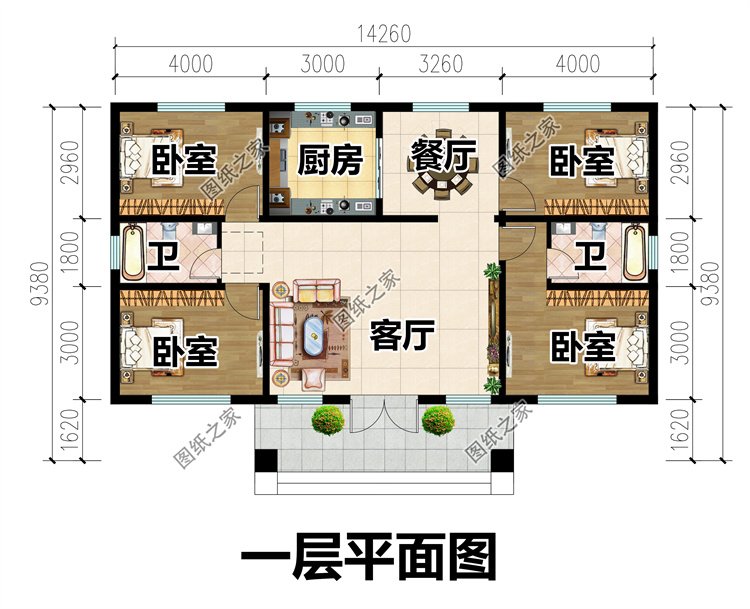 農(nóng)村一層別墅設(shè)計(jì)圖