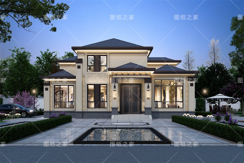 一眼淪陷！20款新中式別墅設計，滿滿的文化自信