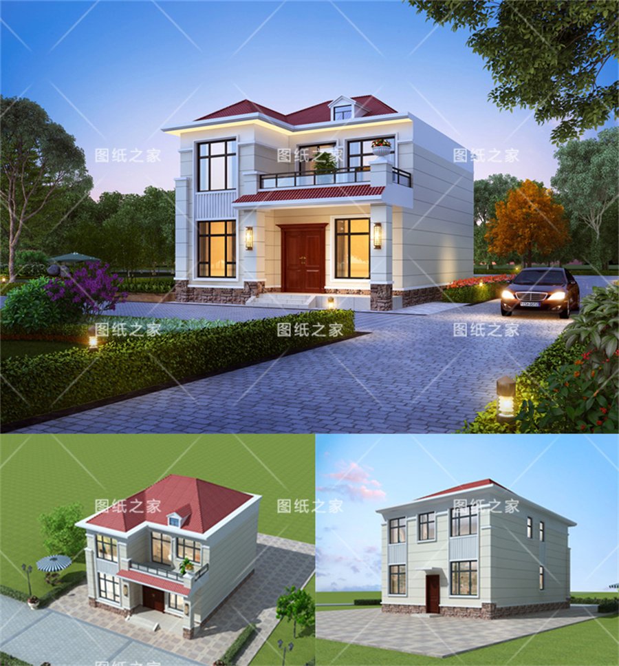 天吶！8款鄉(xiāng)村別墅圖，爆款戶型，實(shí)用又氣派