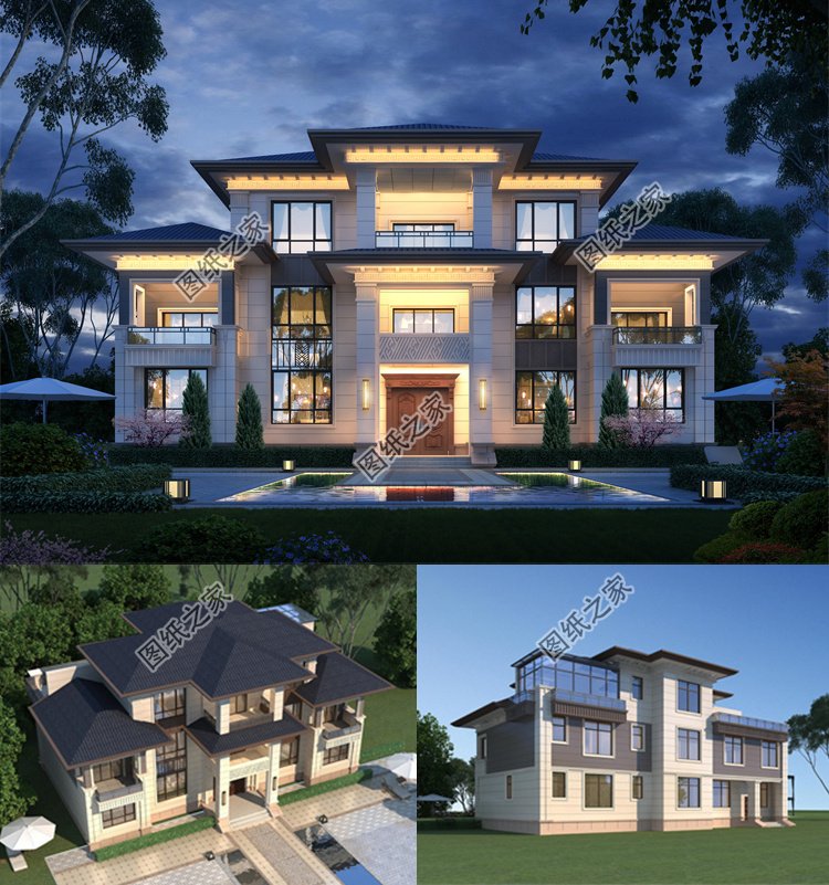 五開間農村別墅設計圖1