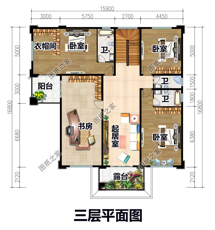 四層復式別墅設計方案4