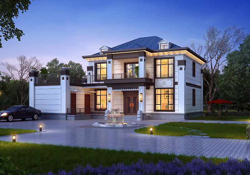 農(nóng)村二層L戶(hù)型農(nóng)村別墅！設(shè)計(jì)圖簡(jiǎn)約時(shí)尚又大氣，住著超舒適