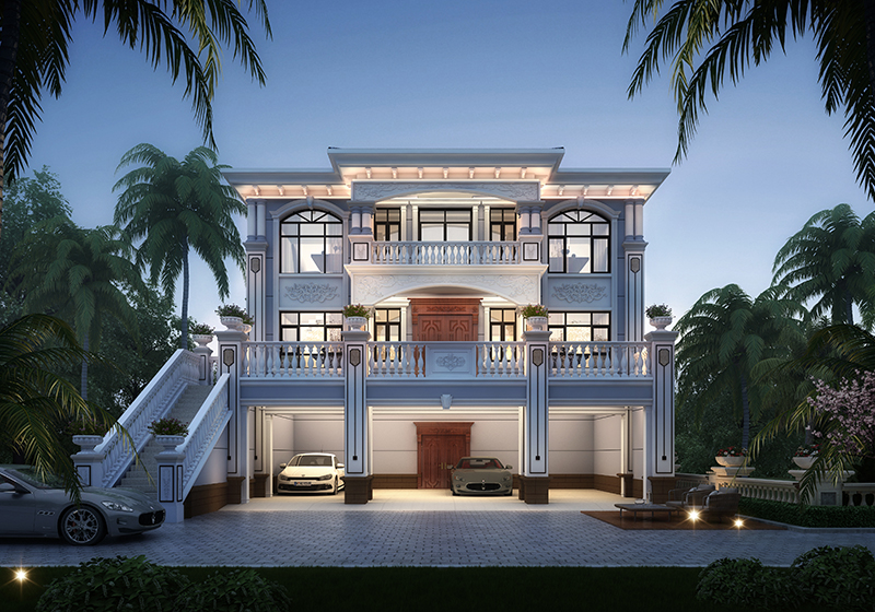 帶架空層的三層農村別墅設計火了！雨季不怕返潮