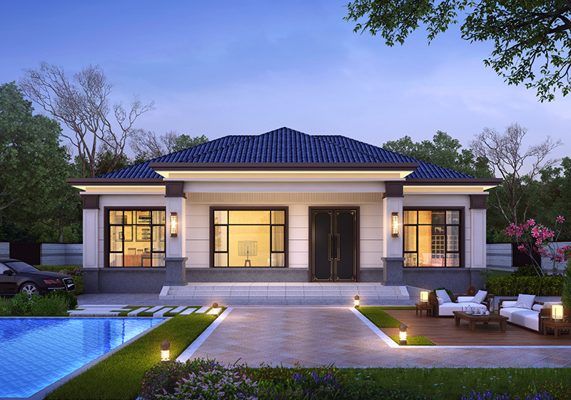 爆火農村養老房設計：16 米面寬一層戶型，自住養老全拿捏