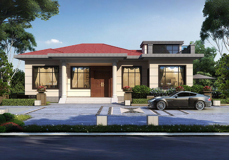 一層帶閣樓農村別墅設計圖，多得一層可變空間，太值了！