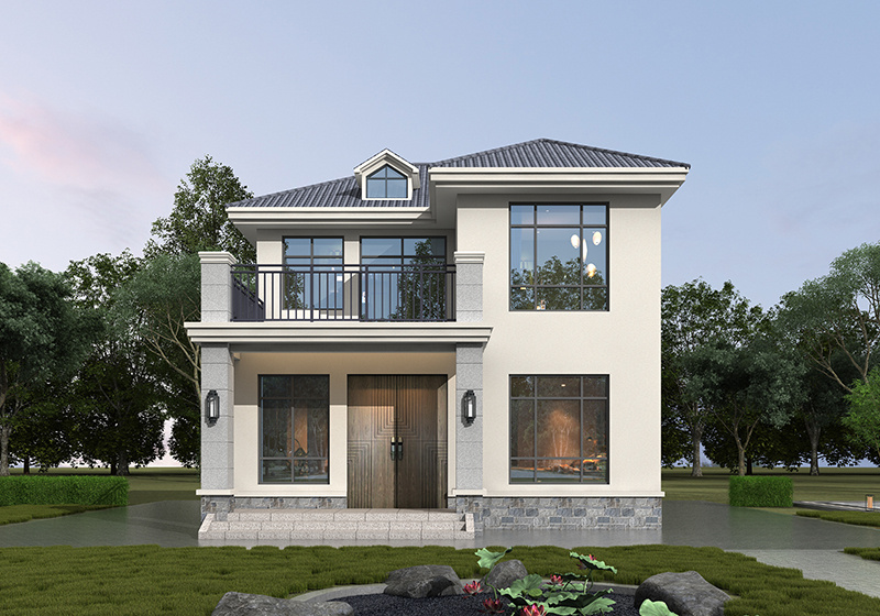 宅基地小就這樣建，開間8.8米進深10米實用小戶型別墅