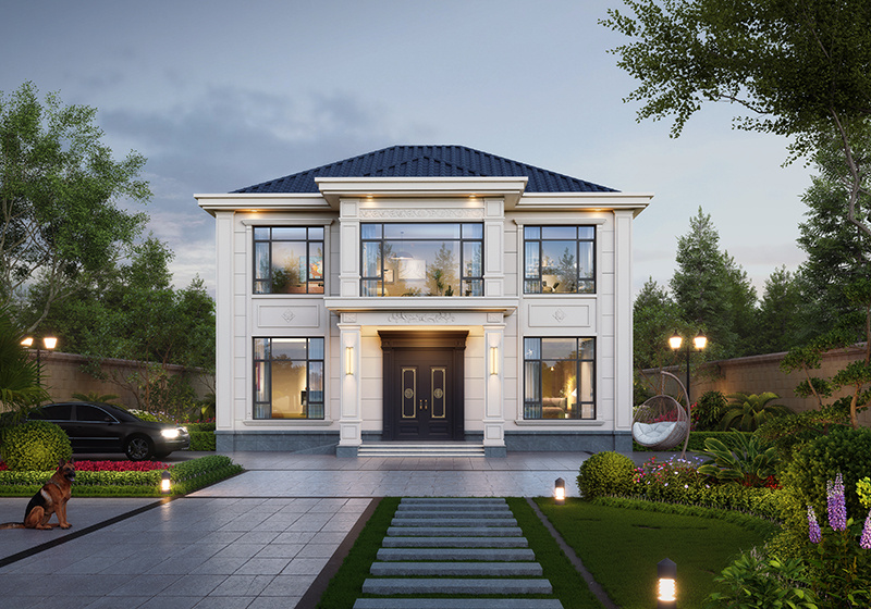 經(jīng)濟(jì)實(shí)用型二層自建房設(shè)計(jì)方案，造型對(duì)稱，村里人搶著建！