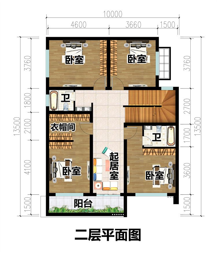 平屋頂現(xiàn)代風(fēng)格二層別墅設(shè)計(jì)圖3