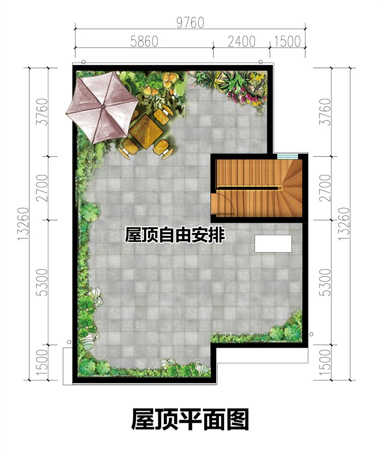平屋頂現(xiàn)代風(fēng)格二層別墅設(shè)計(jì)圖4