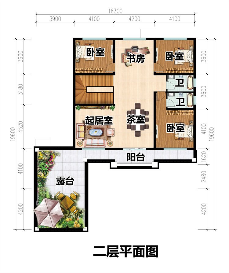 L戶型農村自建房別墅設計圖3