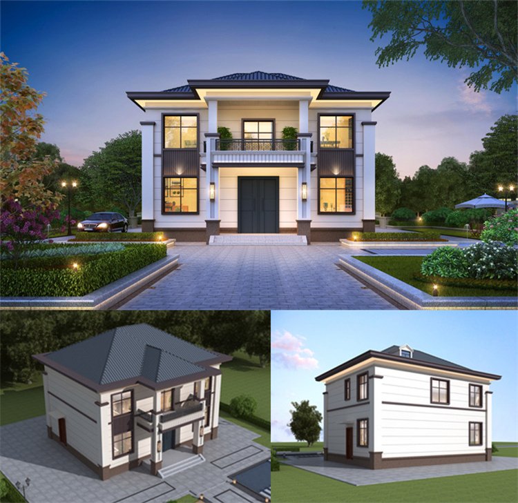 爆火二層自建小別墅設計方案1