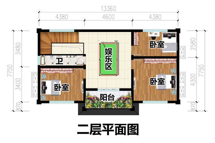 高品質二層別墅設計圖3