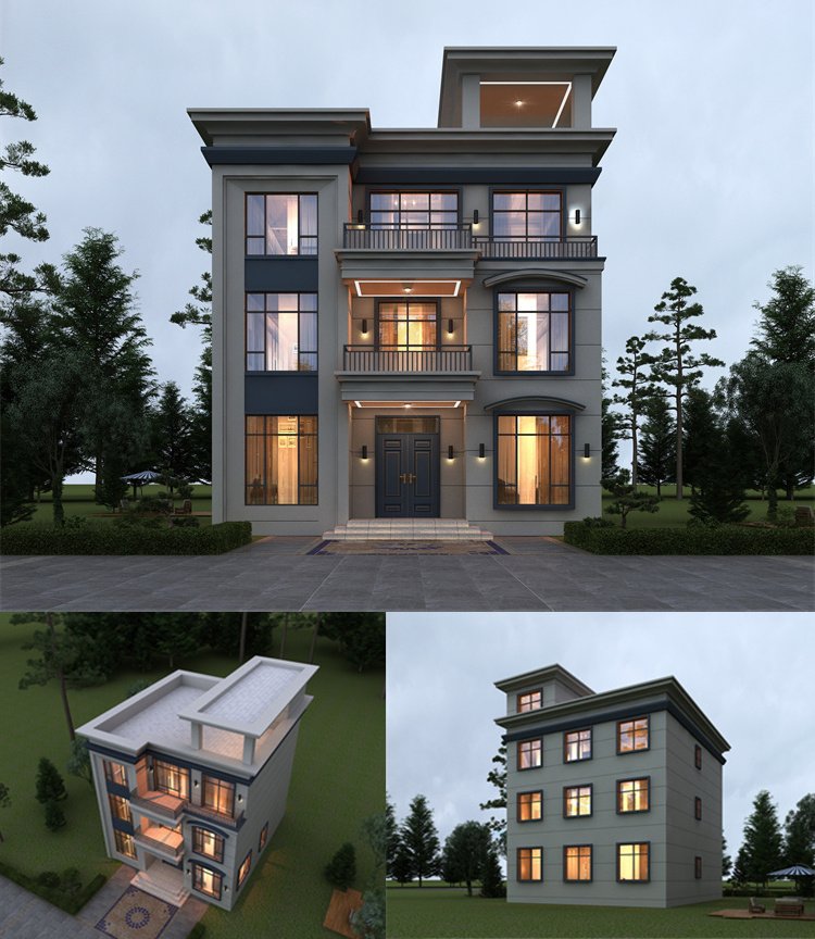 簡約時尚現代風農村自建房1