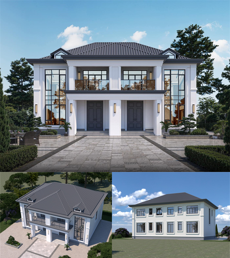 新中式雙拼別墅二層設計圖1