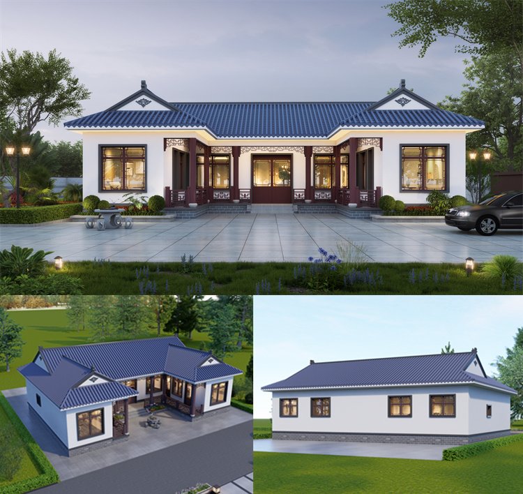 獨門獨院中式三合院設計圖1