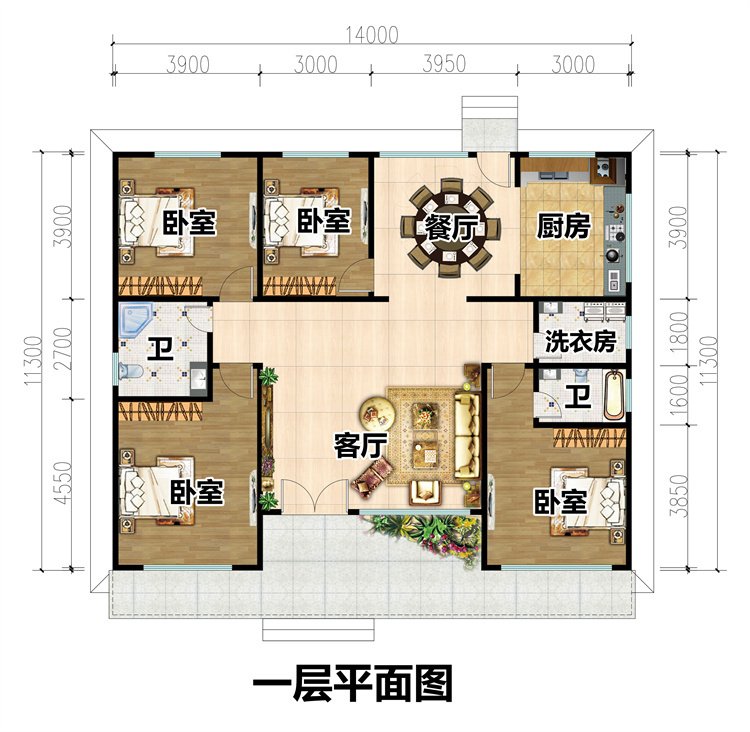 一層鄉村養老房小別墅2