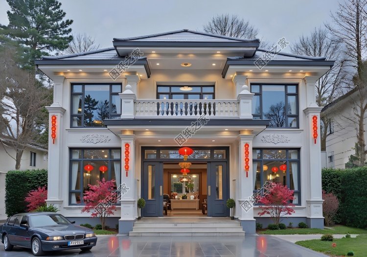 流行款！二層官帽房別墅設計圖，寓意升官發財添貴氣！