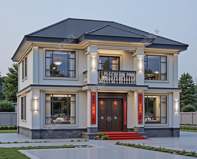 開間12米二層農(nóng)村別墅設計圖，占地適中，實用又經(jīng)濟！